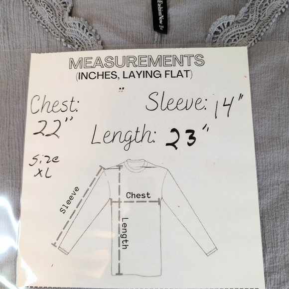 Just Fashion Now tunic xl crochet style around neck greyish color - Picture 3 of 8